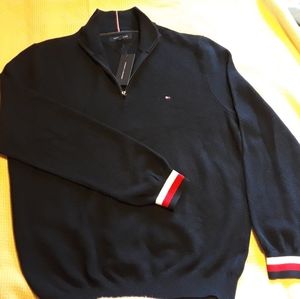 Tommy Hilfiger Men's Zip Mock Neck  Sweater
